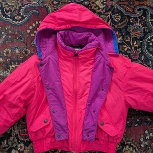 Vintage '80s Obermeyer Pink and Purple Ski Jacket